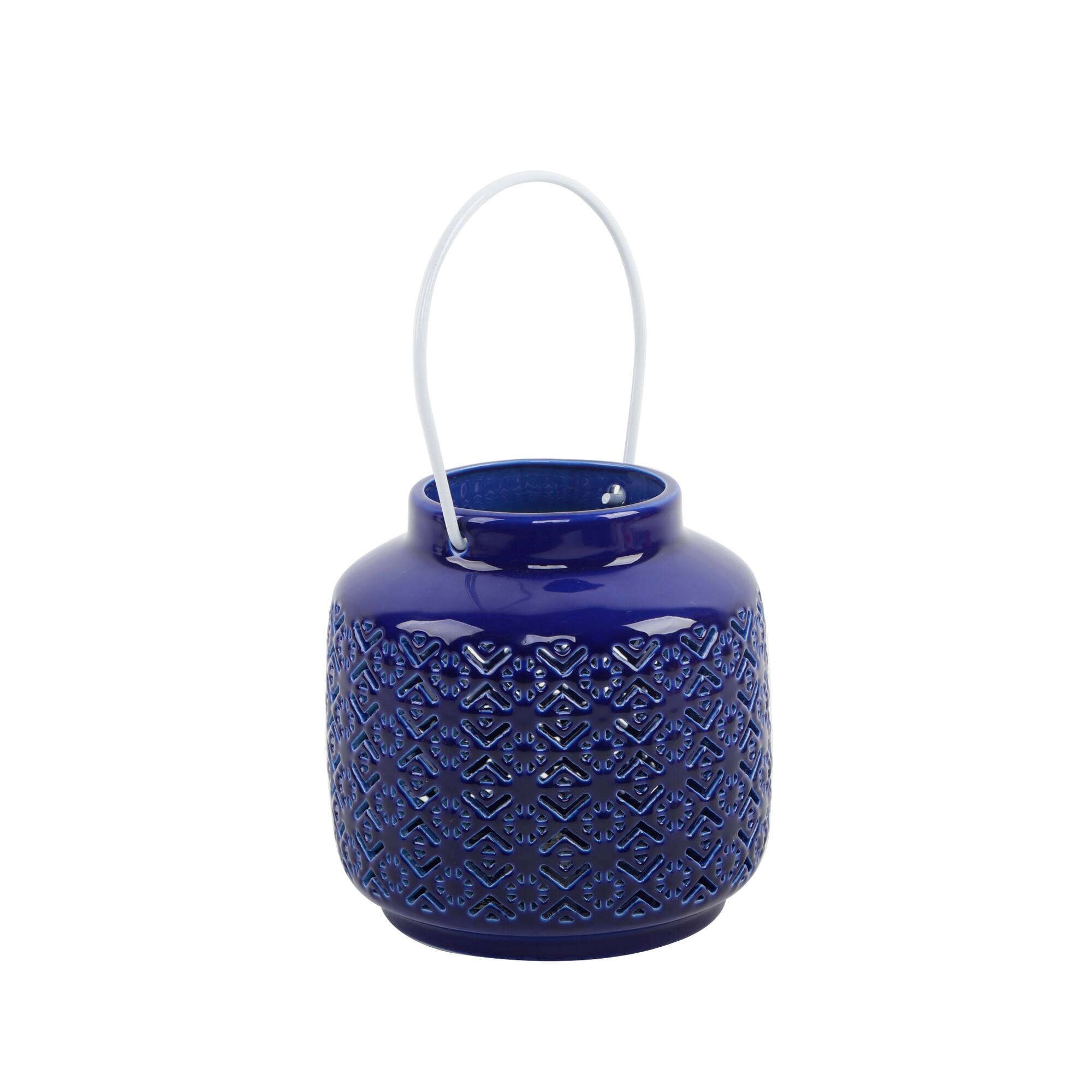 Flora Bunda® 5.5" LED Birds Eye Ceramic Lantern